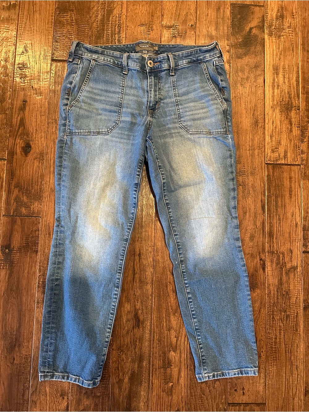 torrid Blue Denim Jeans with Contrast Stitching